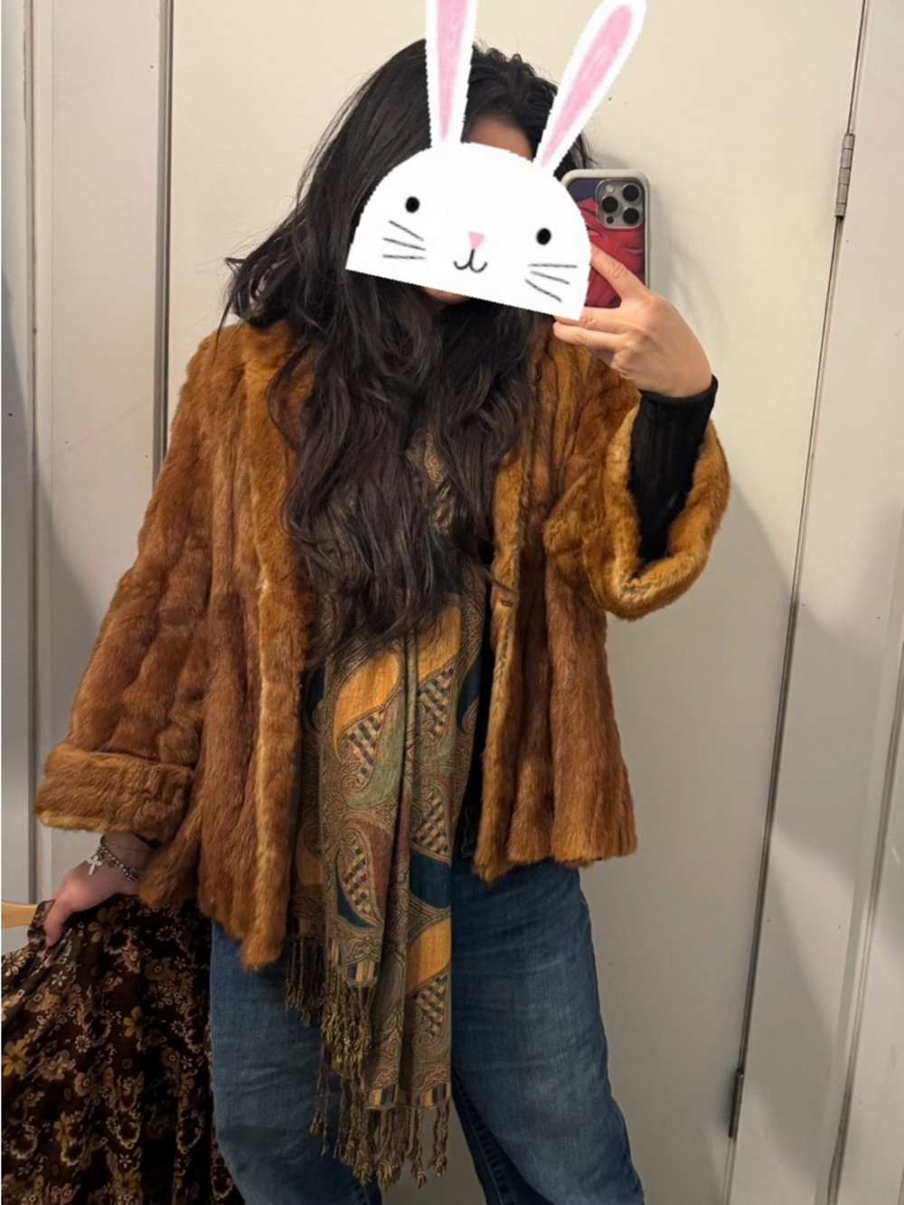 Vintage Brown Real Fur Jacket